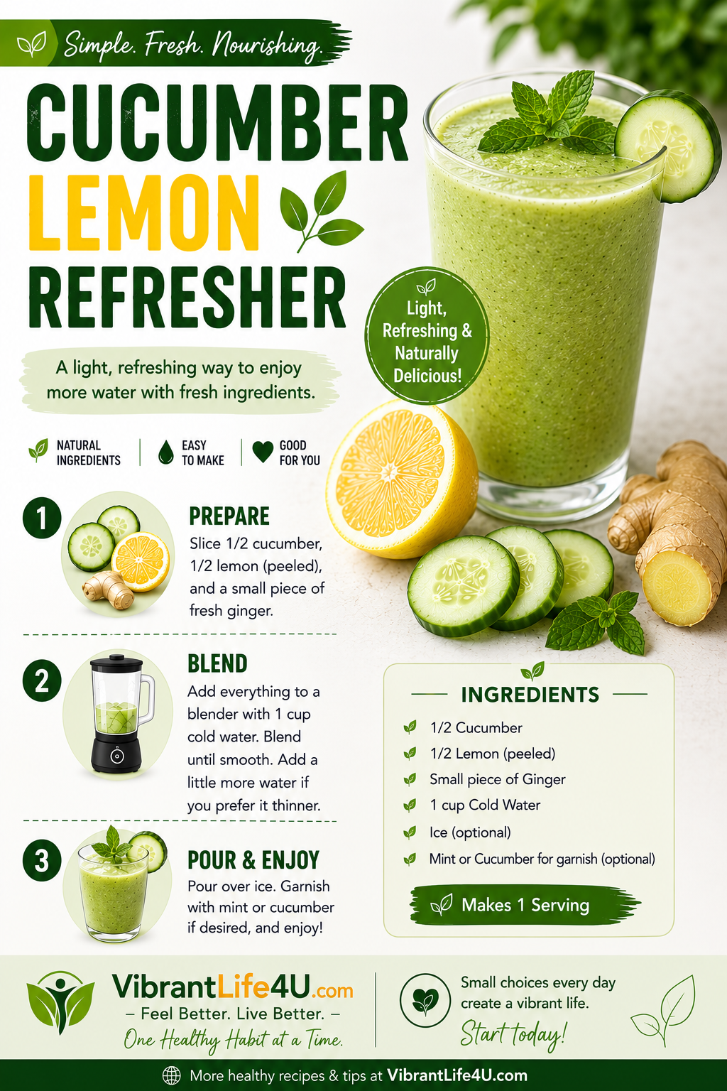 Cucumber Lemon Refresher recipe